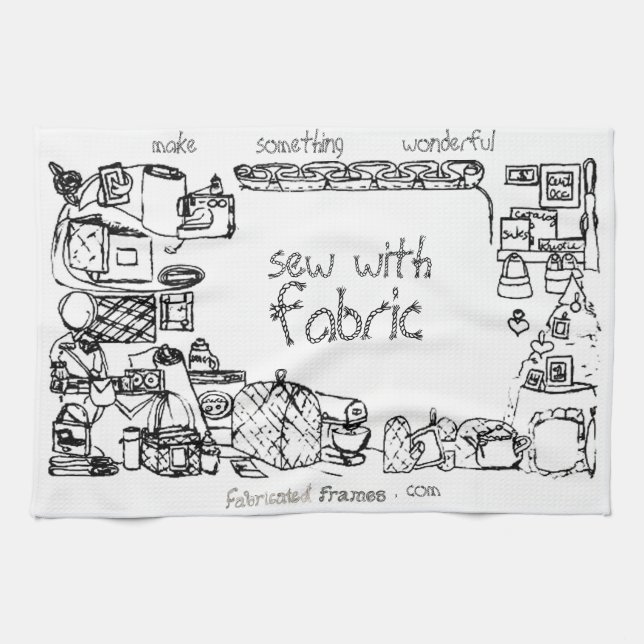 Coudre Avec Fil De Tissu Serviette De Cuisine (Horizontal)
