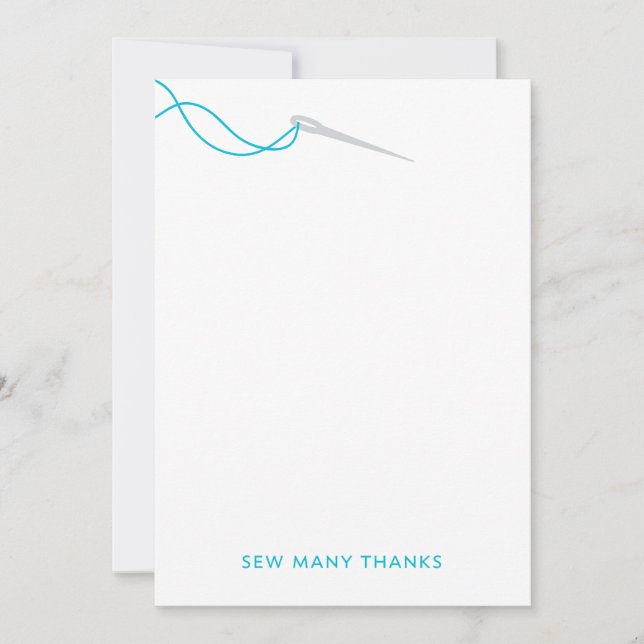 Coudre beaucoup de Merci Carte de note à coudre (Devant)