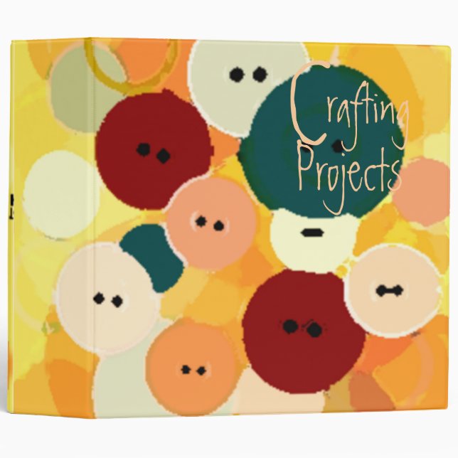 Coudre n Boutons d'artisanat Classeur PB (Devant/Côté)