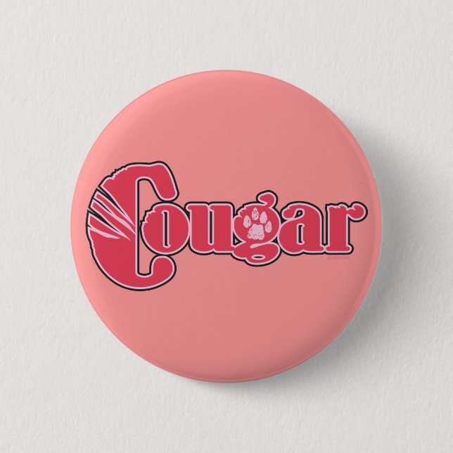 Cougar 2 Inch Round Button (Front)
