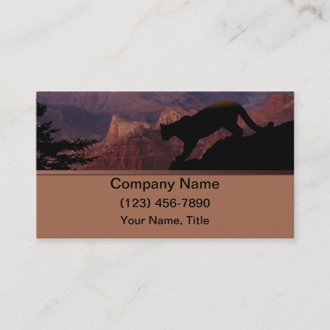 Cougar and the Grand Canyon Business Card (Front)