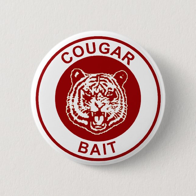 Cougar Bait 2 Inch Round Button (Front)