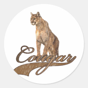 Cougar Classic Round Sticker