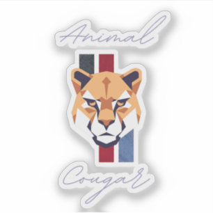cougar head sticker