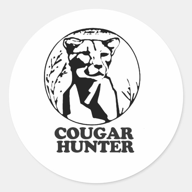 COUGAR HUNTER 2 CLASSIC ROUND STICKER (Front)