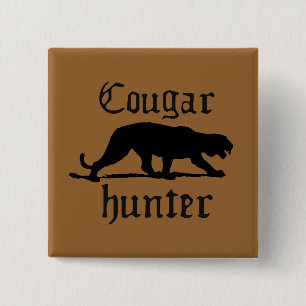COUGAR HUNTER 2 INCH SQUARE BUTTON