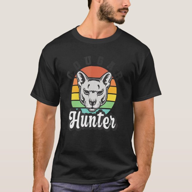 Cougar Hunter  Lesbian Single Dating Lgbt T-Shirt (Front)