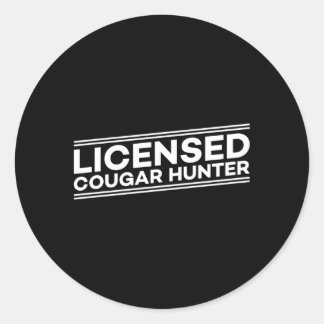 Cougar Hunter S Classic Round Sticker