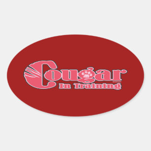 Cougar in Training Oval Sticker
