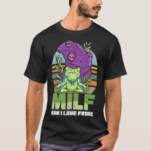 Cougar Man I Love Frogs Amphibian Retro Frog T-Shirt