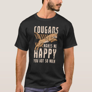 Cougar Mountain Lion Animal Cat Head Cute Wildcat T-Shirt