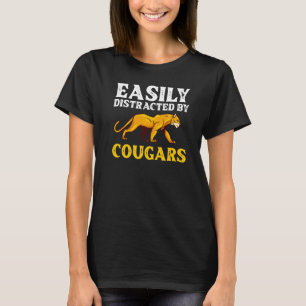 Cougar Mountain Lion Animal Cat Head Cute Wildcat  T-Shirt
