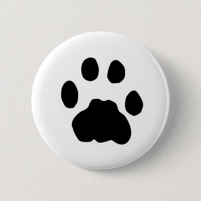 COUGAR PAW PRINT 2 INCH ROUND BUTTON (Front)