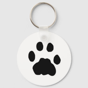 COUGAR PAW PRINT KEYCHAIN