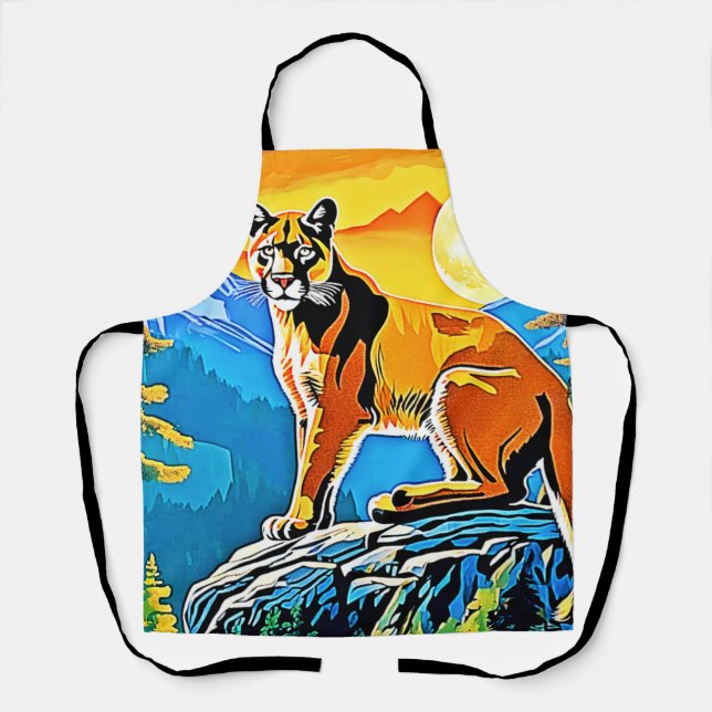 Cougar Peak: Mountain Majesty Art Apron (Front)