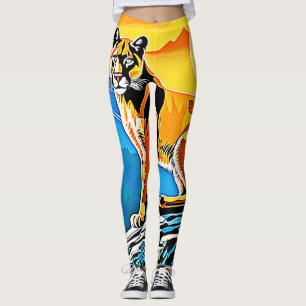 Cougar Peak: Mountain Majesty Art Leggings