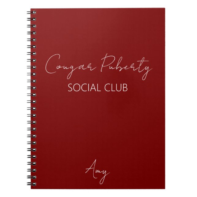 Cougar Puberty Notebook (Front)