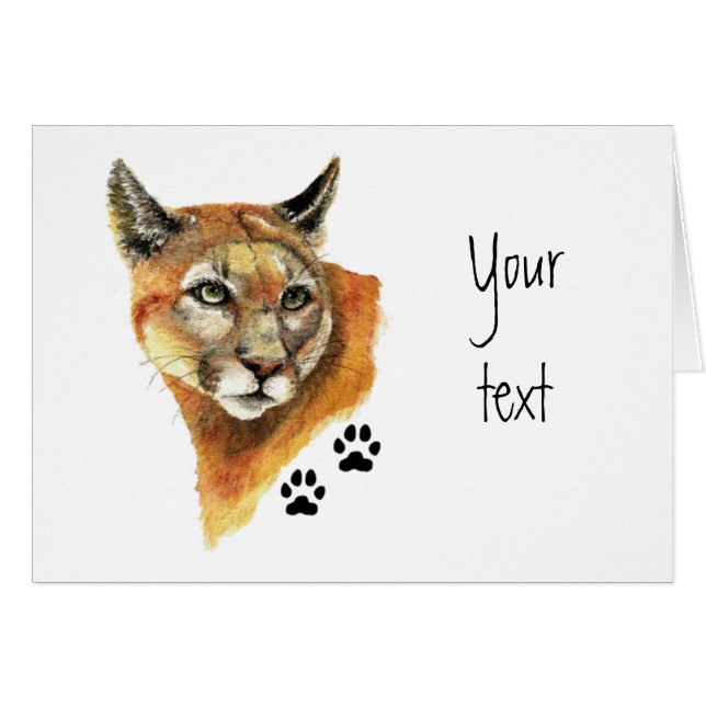 Cougar, Puma, Mountain Lion Animal Tracks (Front Horizontal)