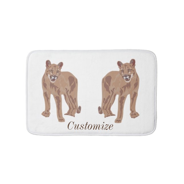 Cougar Puma Mountain Lion Thunder_Cove Bath Mat (Front)