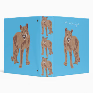 Cougar Puma Mountain Lion Thunder_Cove Binder