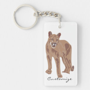 Cougar Puma Mountain Lion Thunder_Cove Keychain