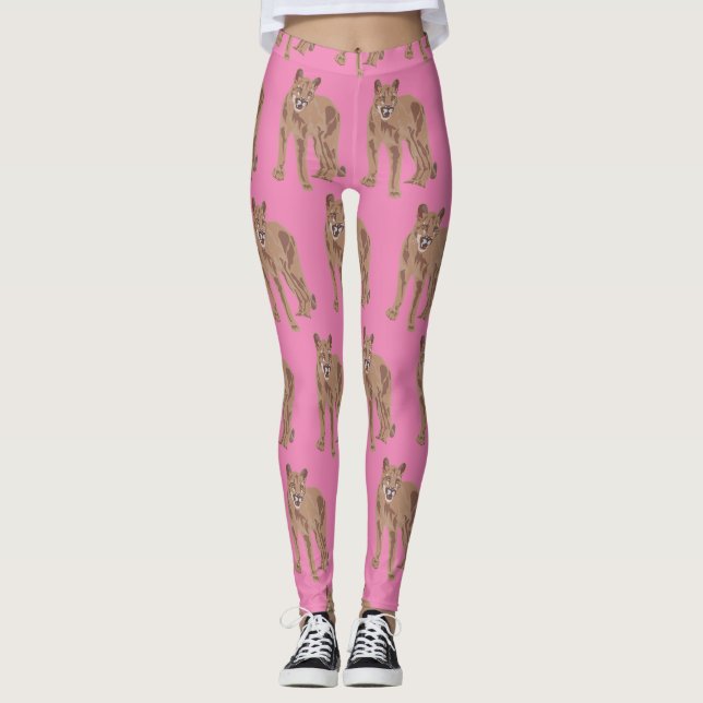 Cougar Puma Mountain Lion Thunder_Cove Leggings (Front)