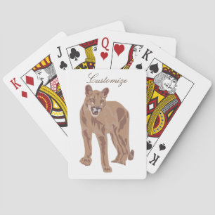 Cougar Puma Mountain Lion Thunder_Cove Playing Cards