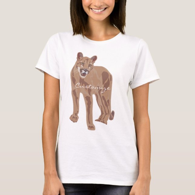 Cougar Puma Mountain Lion Thunder_Cove T-Shirt (Front)