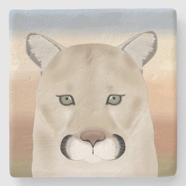 Cougar Stone Coaster (Front)