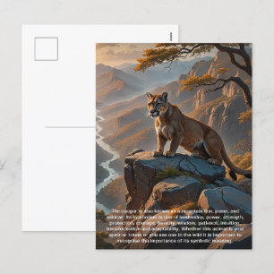 Cougar Symbolism Postcard
