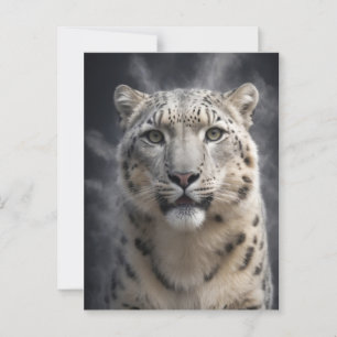 Cougar Wild Animal Elegant Dramatic Portrait Art Postcard