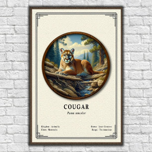 Cougar Zoology Series Poster