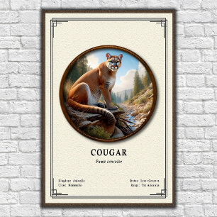 Cougar Zoology Series Poster