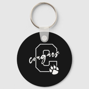 Cougars Bysketbyll Player Kids Keychain