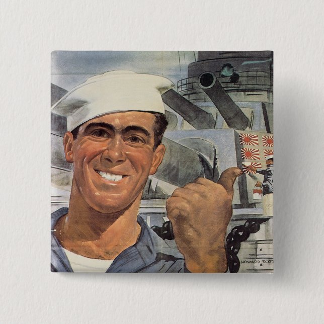 Couldn't Have Done it Without You 2 Inch Square Button (Front)