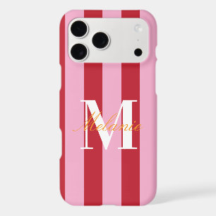 Couleur à rayures audacieuses Monogramme personnal