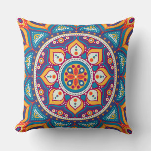 Couleur Abstrait Mandala Decor Coussin