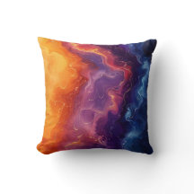 Couleur Abstraite vibrante Flèche Lance Oreiller