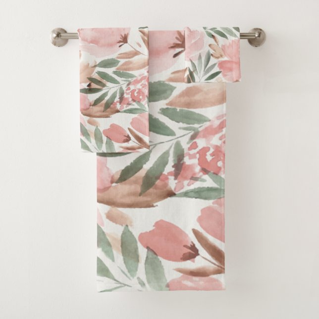 Couleur, Aquarelle romantique Motif Floral (En situation)
