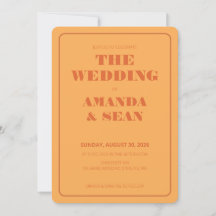 Couleur Audacieuse : Invitation de Mariage