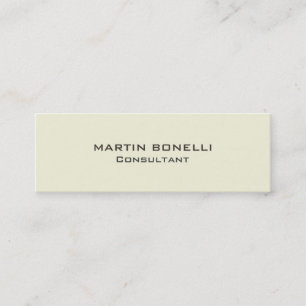 Couleur beige clair Carte de visite taille lisse