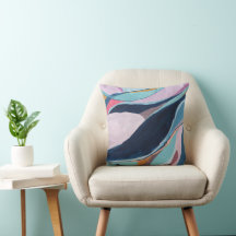 Couleur Bloc peinture Abstraite Oreiller à lancer