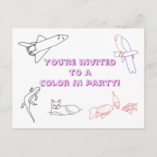 Couleur dans les invitations de fête d'anniversair
