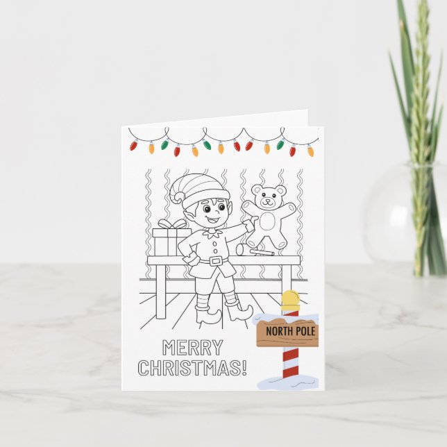 Couleur dans votre propre carte de Noël (Devant)