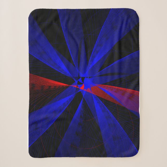 Couleur de bleuet Abstraite couverture Sherpa (Devant)