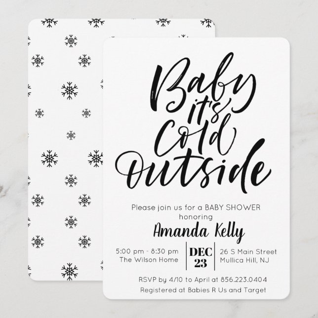 COULEUR de CHANGEMENT - invitation moderne de baby (Devant / Derrière)