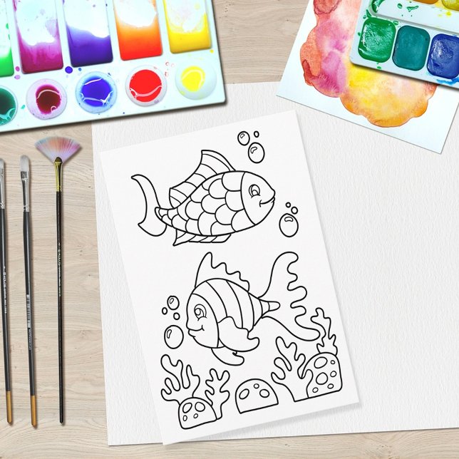 Couleur de deux poissons | Cartes d'activités pour (Créateur téléchargé)