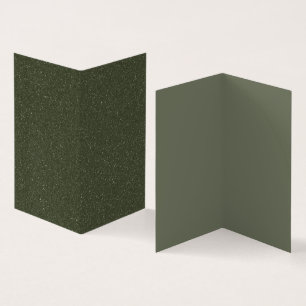Couleur de duo Carte de visite vert mousse pliée (