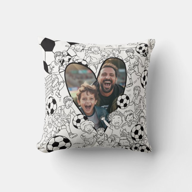 Couleur De Football Garçon En Coussin Photo (Recto)