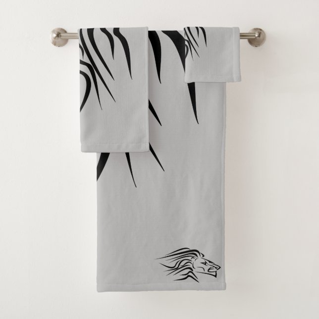 Couleur de l'ensemble de serviettes de bain Lion (En situation)